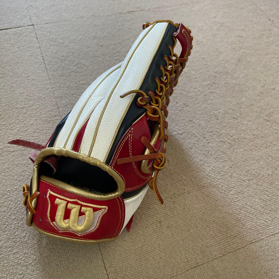 Wilson 軟式グローブ レッド/ホワイト　外野手用