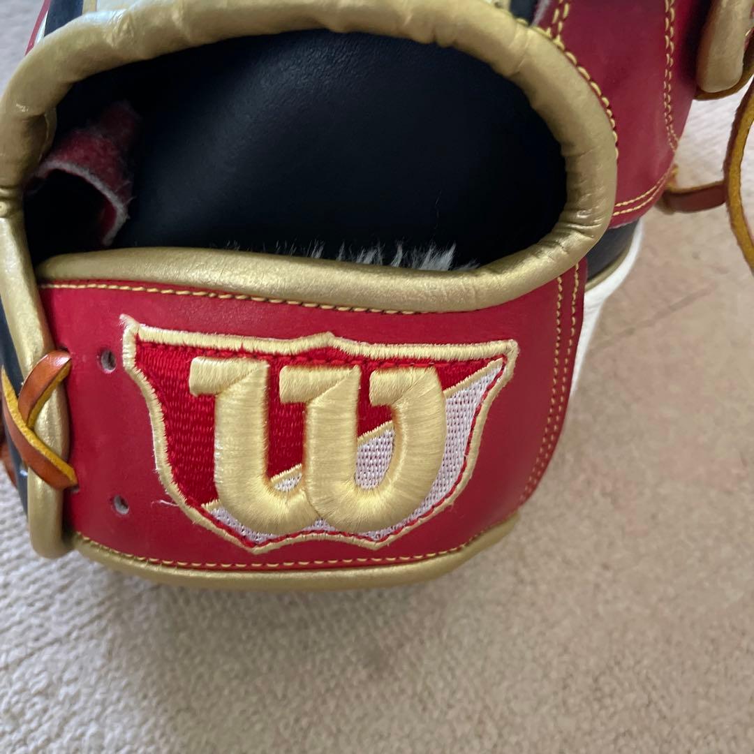 Wilson 軟式グローブ レッド/ホワイト　外野手用