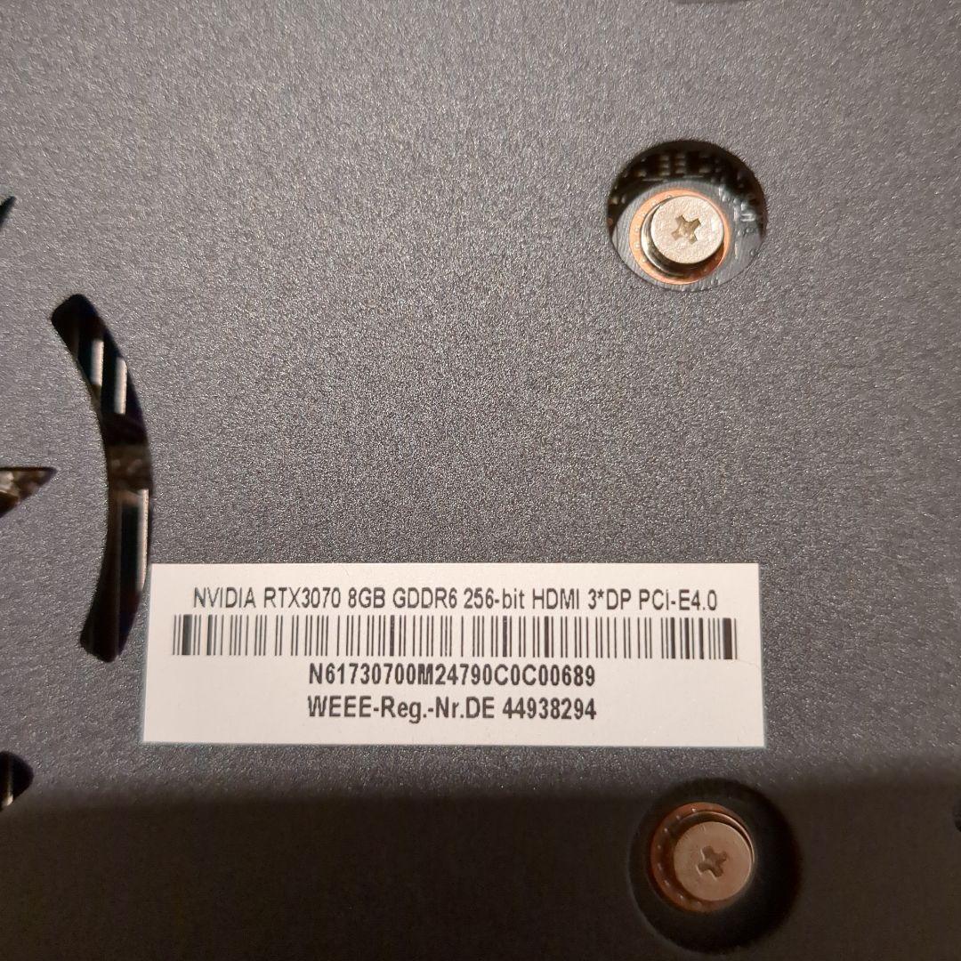 NVIDIA RTX 3070 8GB GDDR6 グラフィックボード