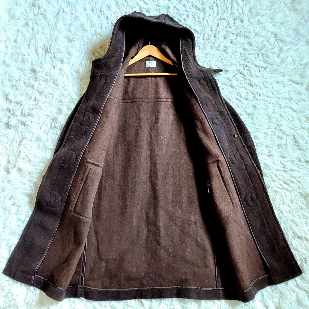 [美品]エーボンハウス　バロムブローサ　ダッフルコート　ヘリンボーン　ブラウン