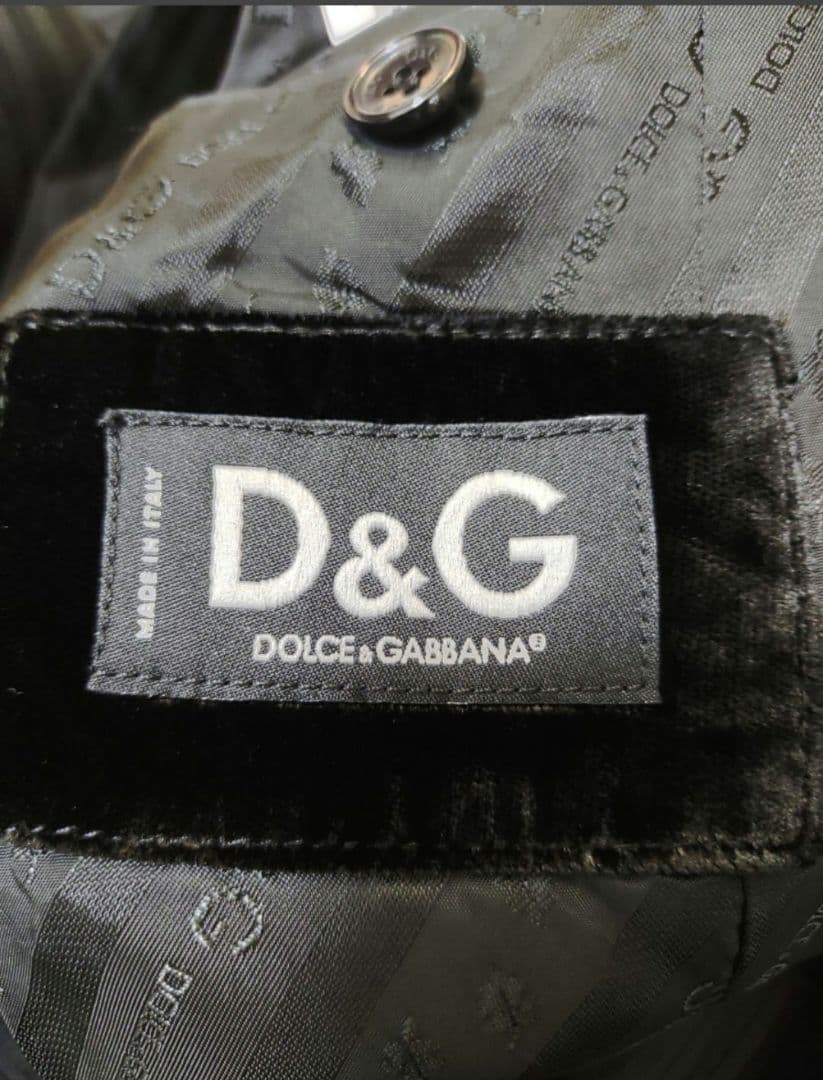 極美品　DOLCE&GABBANA　ドルガバ　スーツ　ブラック　ストライプ　46