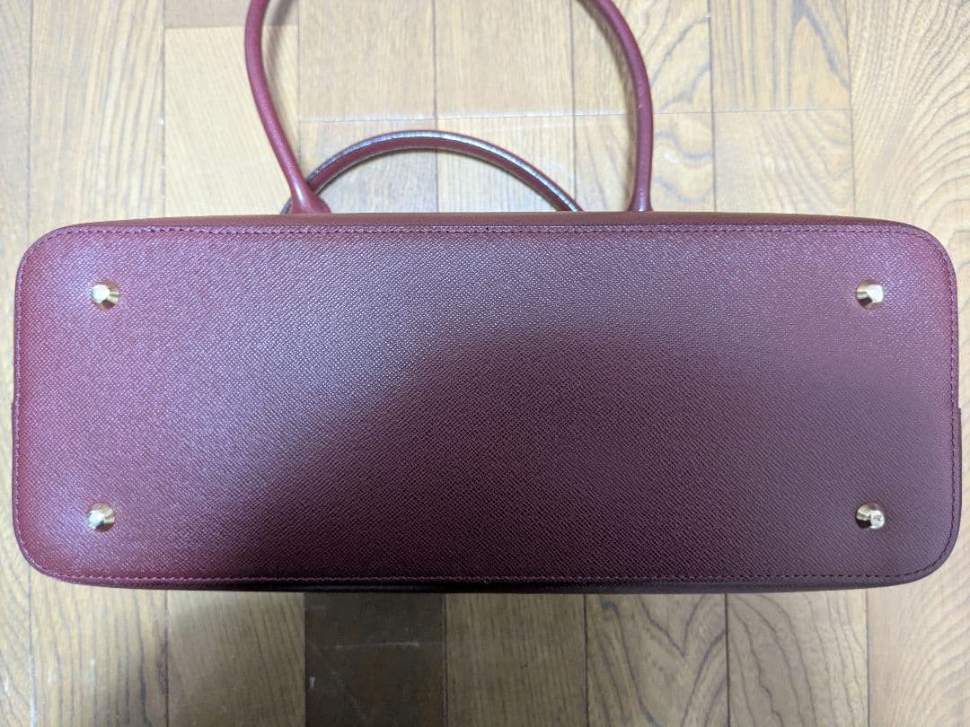 BURBERRY　バーバリー　チェック柄ベージュワインレッドバッグ