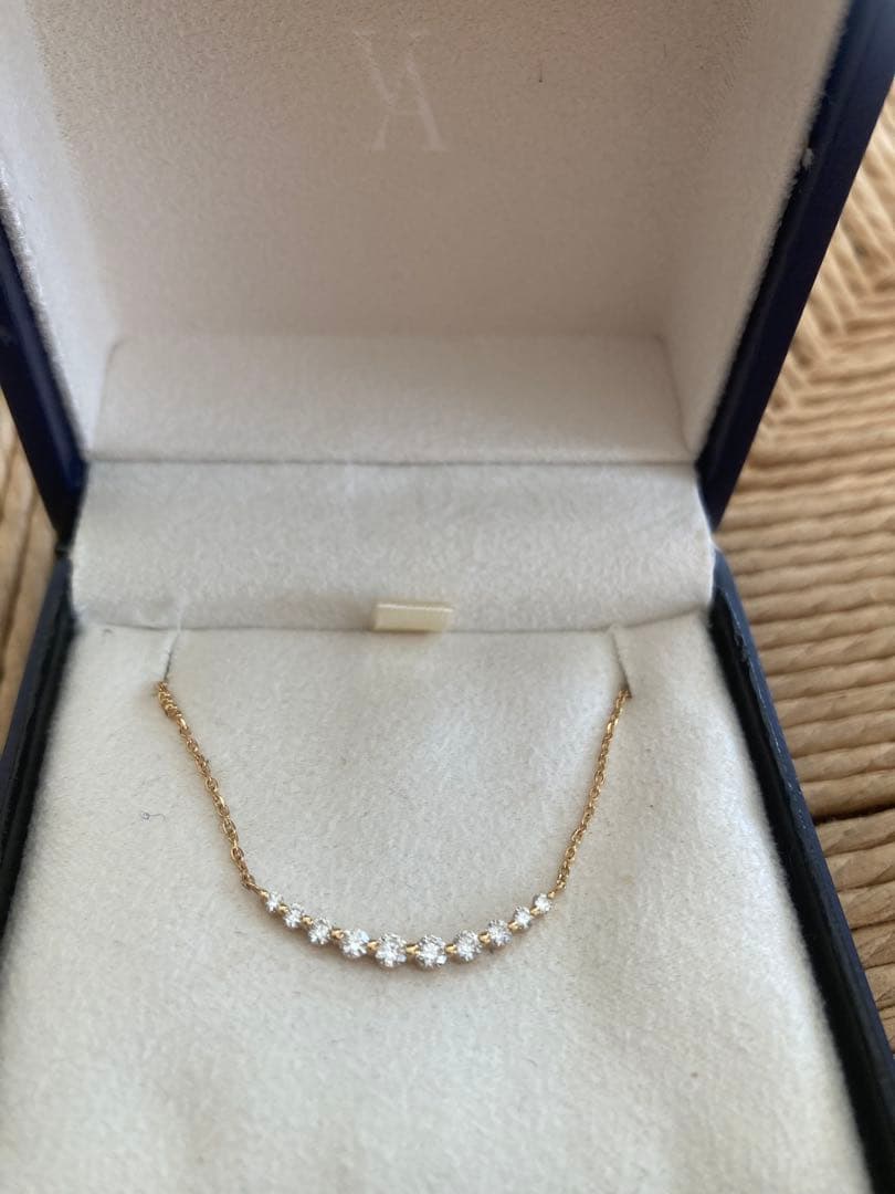 Vendome Aoyama K18ゴールド　ダイヤモンドリュールネックレス