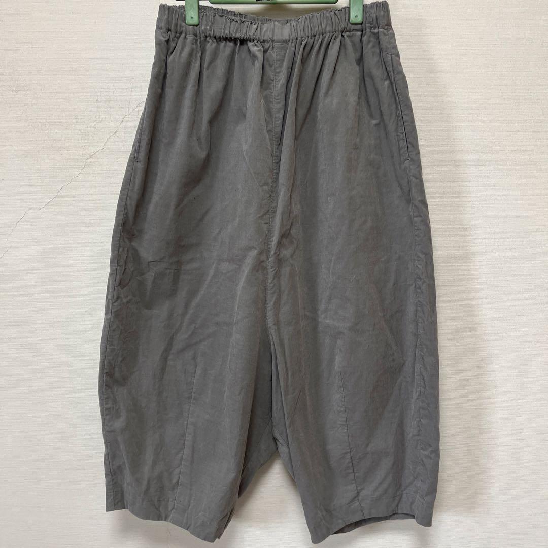 Huis遠州織物みじんコールサルエルバルーンパンツコーデュロイhuis