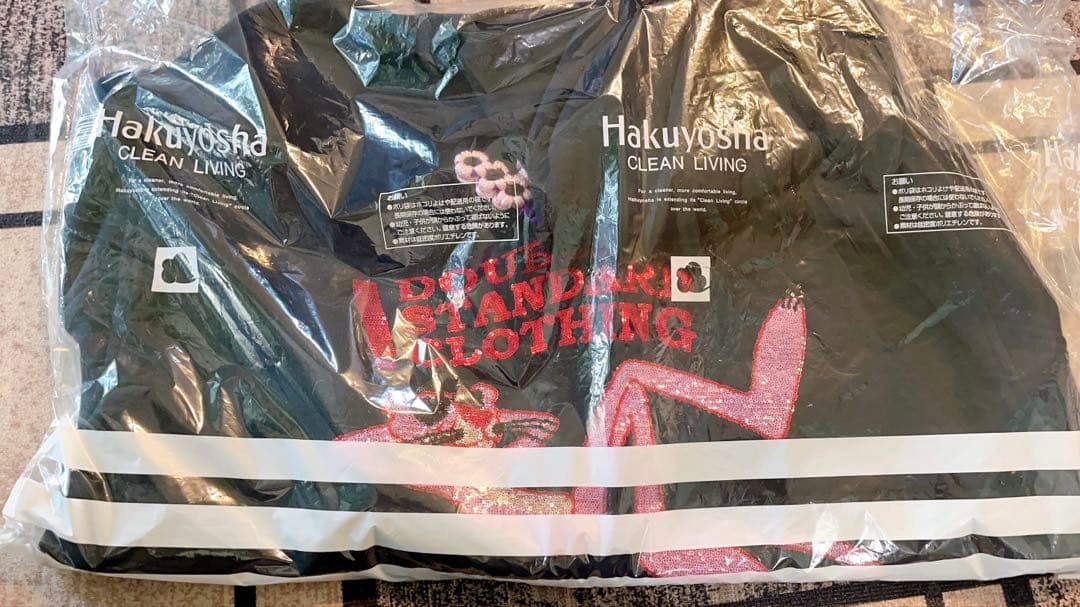 ダブルスタンダード ピンクパンサー×DSCボリュームスリーブフーディ パーカー