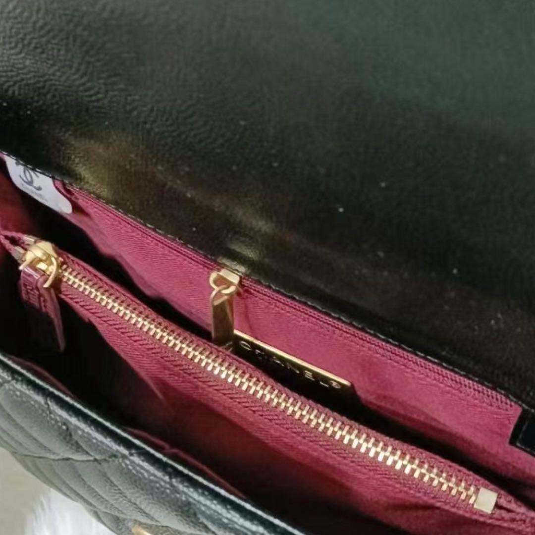 coco handleブラックショルダーバッグ