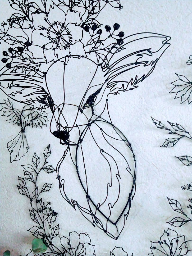 雌鹿　ワイヤークラフト　アート