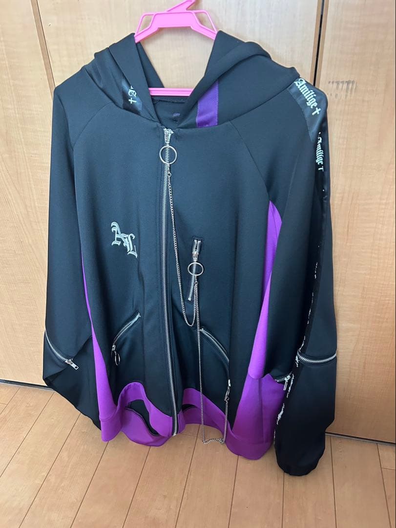 Amilige アミリージュ ドルマンスリーブジャージZIPパーカー