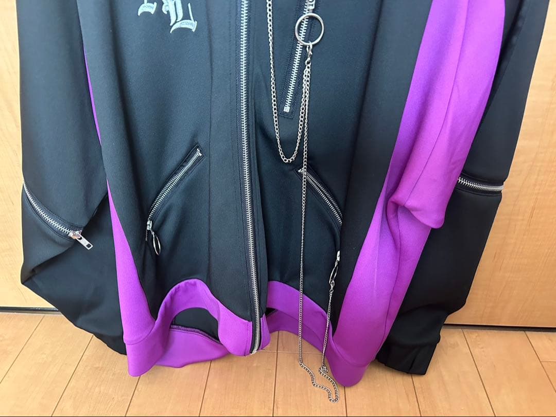 Amilige アミリージュ ドルマンスリーブジャージZIPパーカー