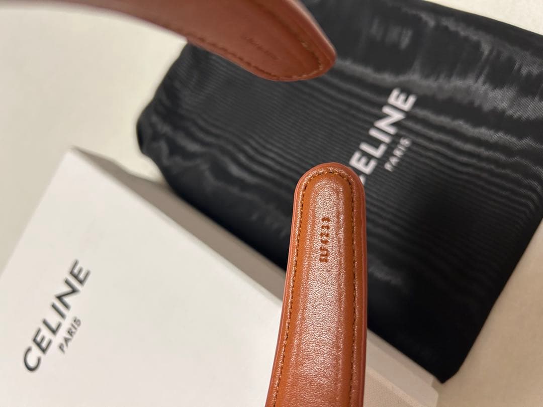 ブラウンレザー ゴールドスタッズ ヘッドバンド