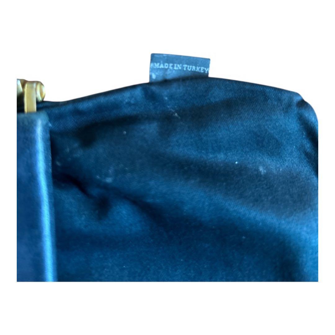 【美品】ミュウミュウ クラッチバッグ マテラッセ 紺レザー ゴールドロゴ