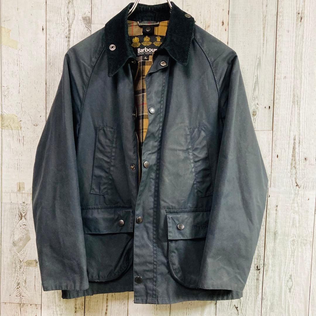 Barbour バブアー　ビデイル　ネイビー　XL 英国製　オイルドジャケット