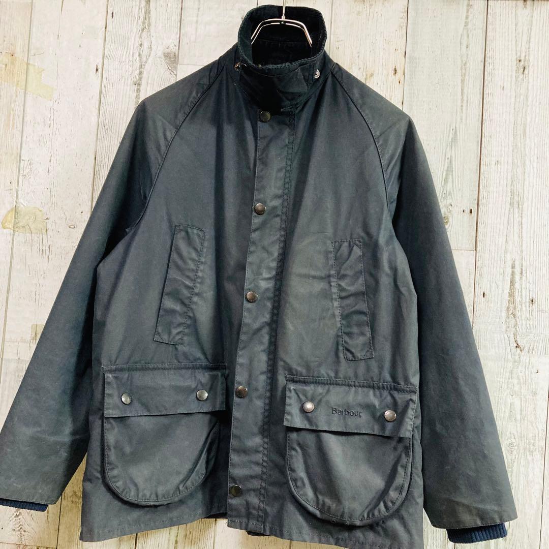 Barbour バブアー　ビデイル　ネイビー　XL 英国製　オイルドジャケット