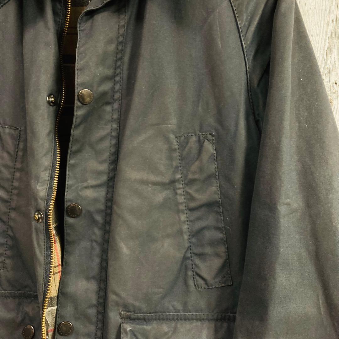 Barbour バブアー　ビデイル　ネイビー　XL 英国製　オイルドジャケット