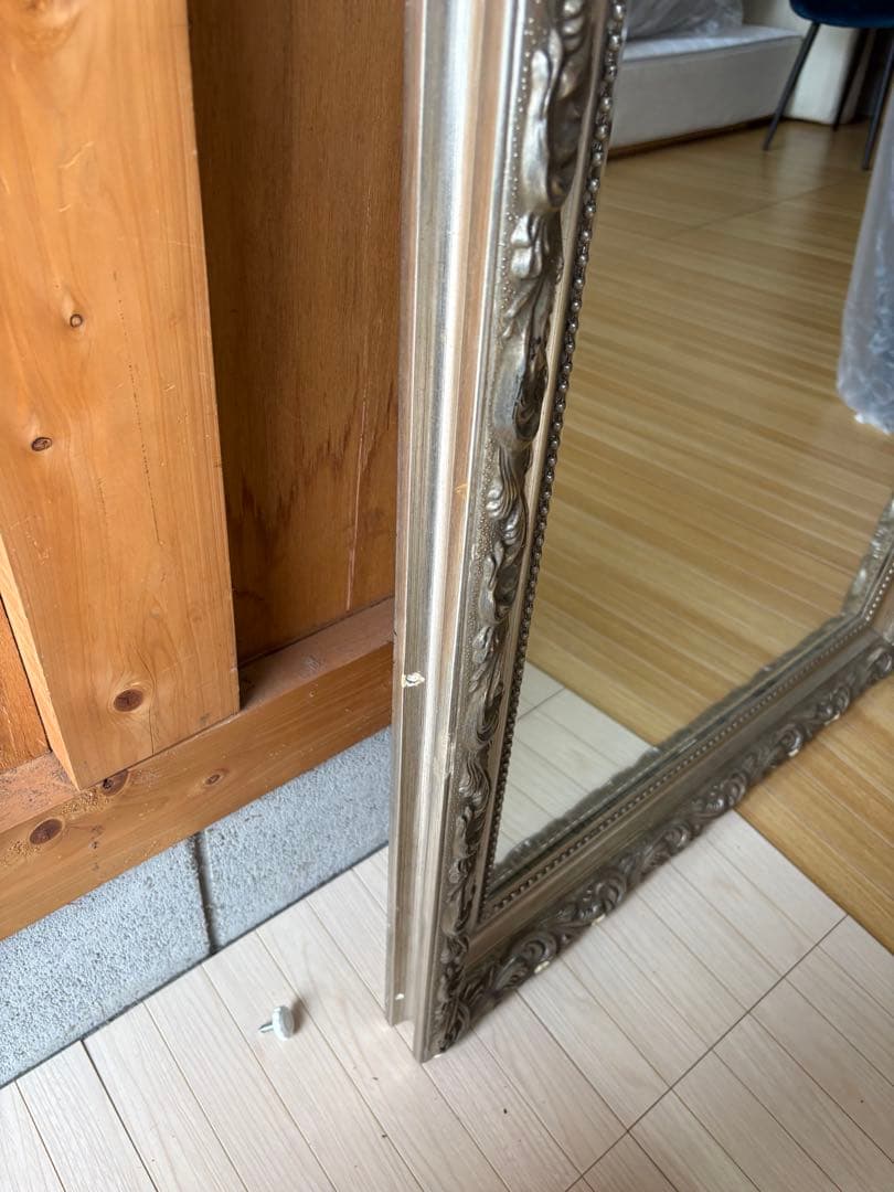 【引取限定】全身鏡 アンティーク調 ミラー 大型 ヴィンテージ バロック