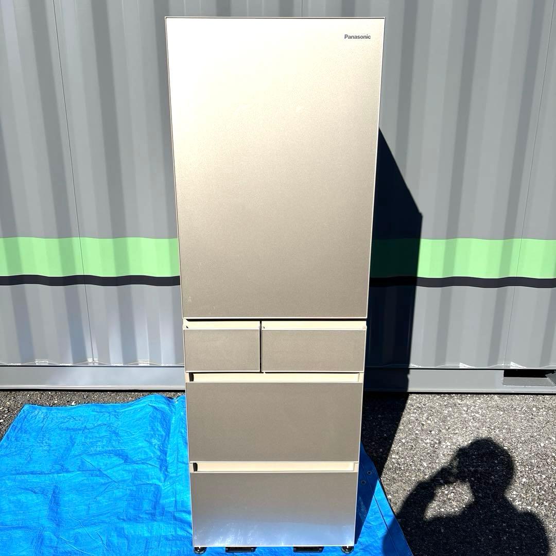 （美品）2021年製Panasonicパナソニック冷蔵庫　NR-E457PX-N