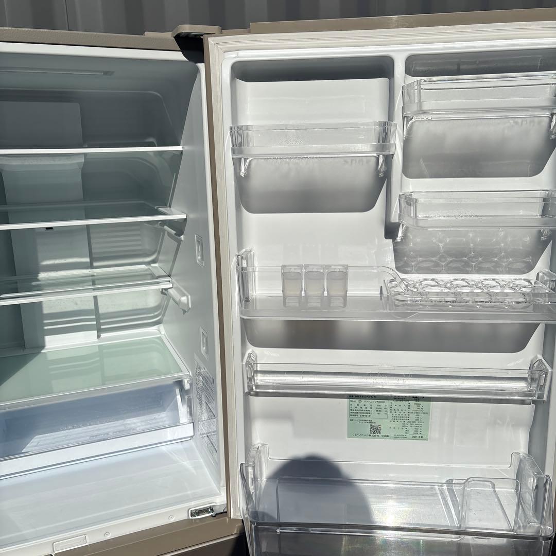（美品）2021年製Panasonicパナソニック冷蔵庫　NR-E457PX-N