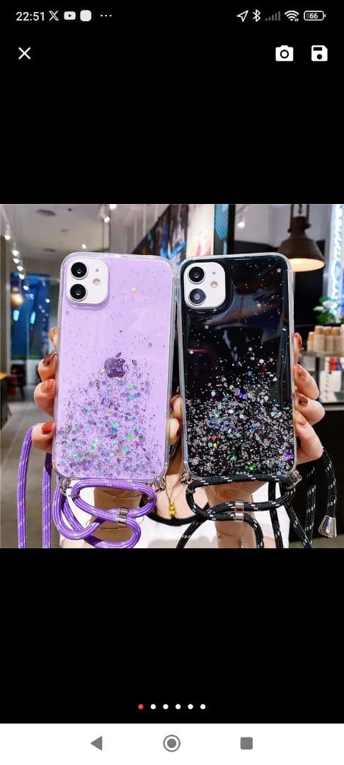 iPhone11pro キラキラショルダーケース