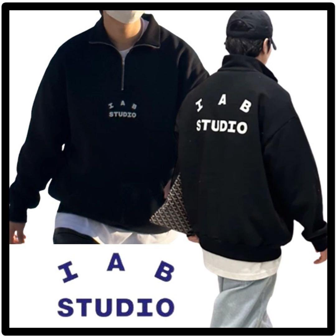 IAB Studio Half Zip-Up Black White XLサイズ