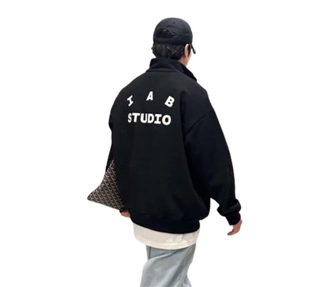 IAB Studio Half Zip-Up Black White XLサイズ