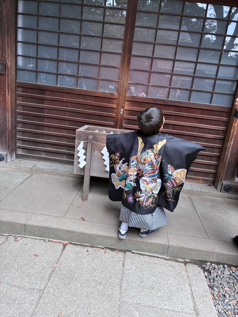 七五三　5歳　袴　着物　男の子　フルセット