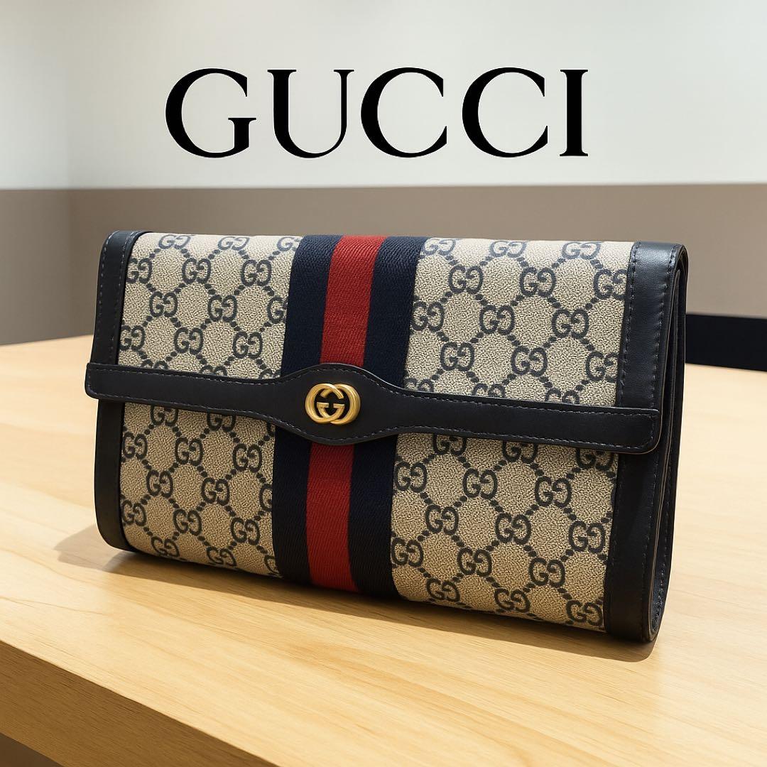 GUCCI グッチ GG シェリーライン クラッチバッグ 正規品 ヴィンテージ