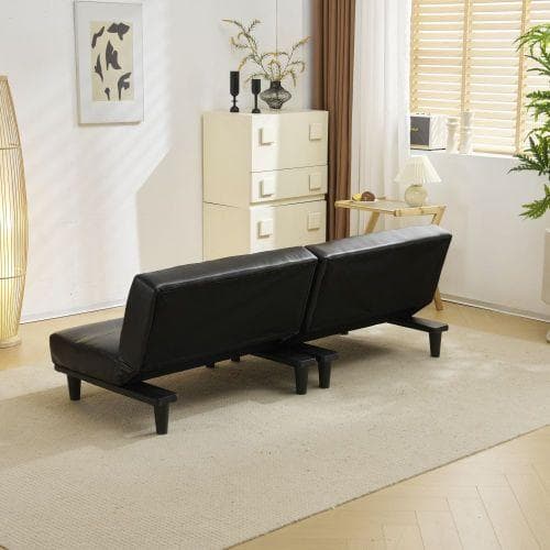 ソファベッド ソファ ベッド ロータイプ 2人 PU リクライニングソファ