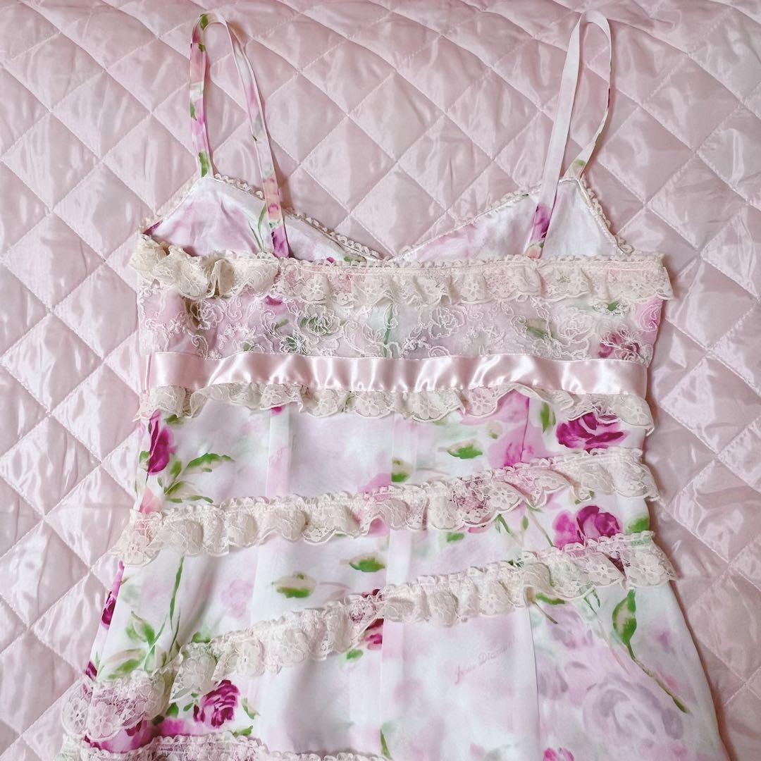 【美品】ジーザスディアマンテ　復活ぼかし薔薇柄　お嫁ワンピース　42