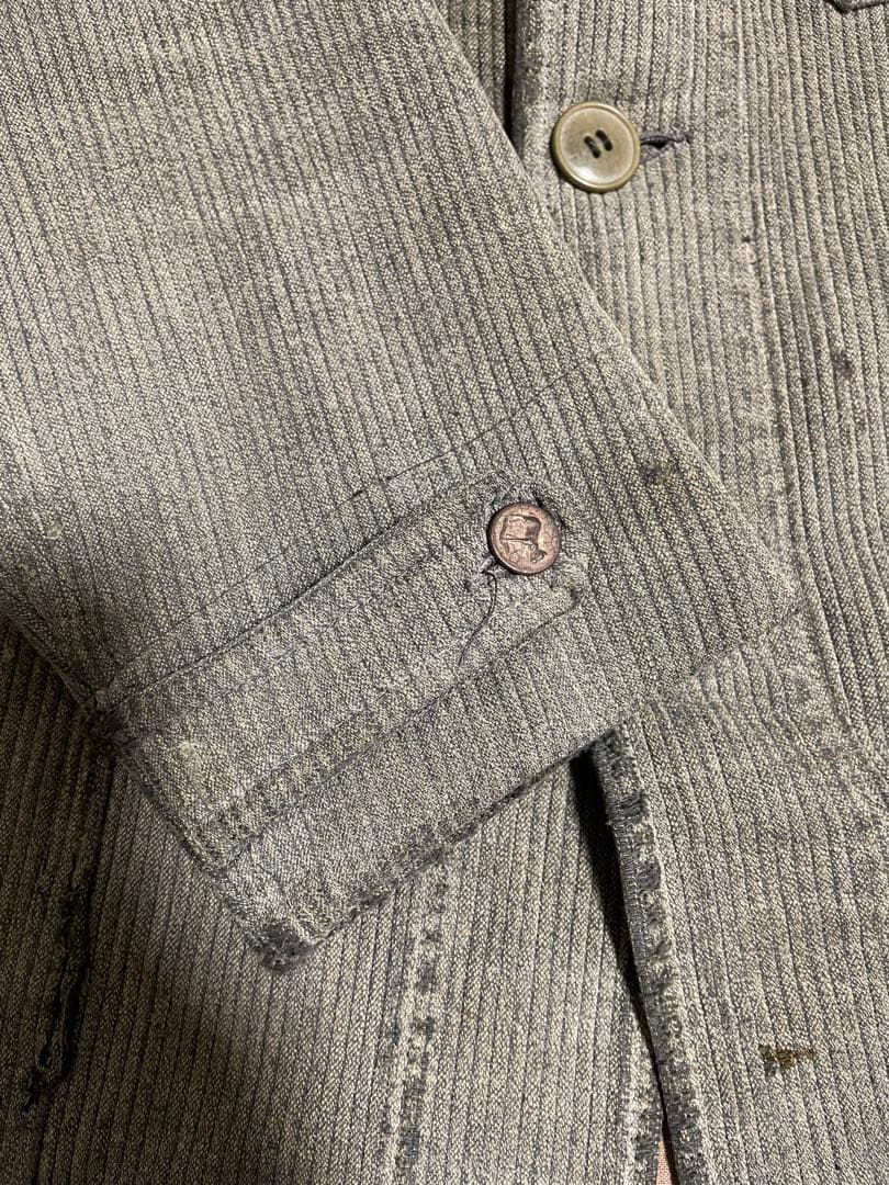 40s コットンピケ　ハンティングジャケット　フレンチヴィンテージ