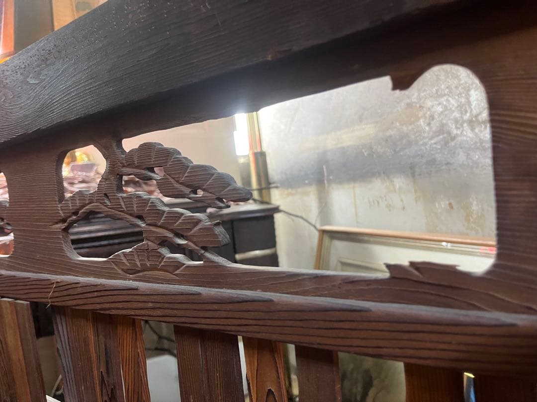 ☆さ☆ ＊木製 欄間 パーティション 和風衝立 目隠し セット 古道具