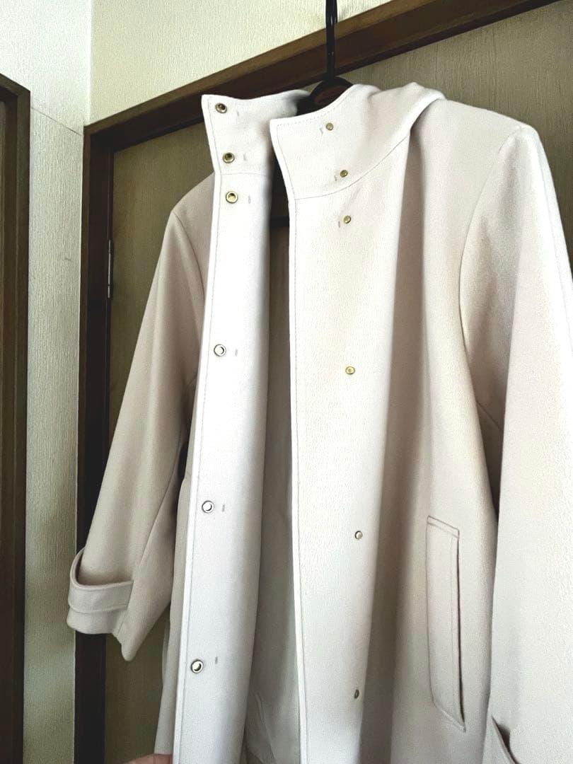 23区 ウールカシミヤ　ビーバー フード付き ショートコート 44