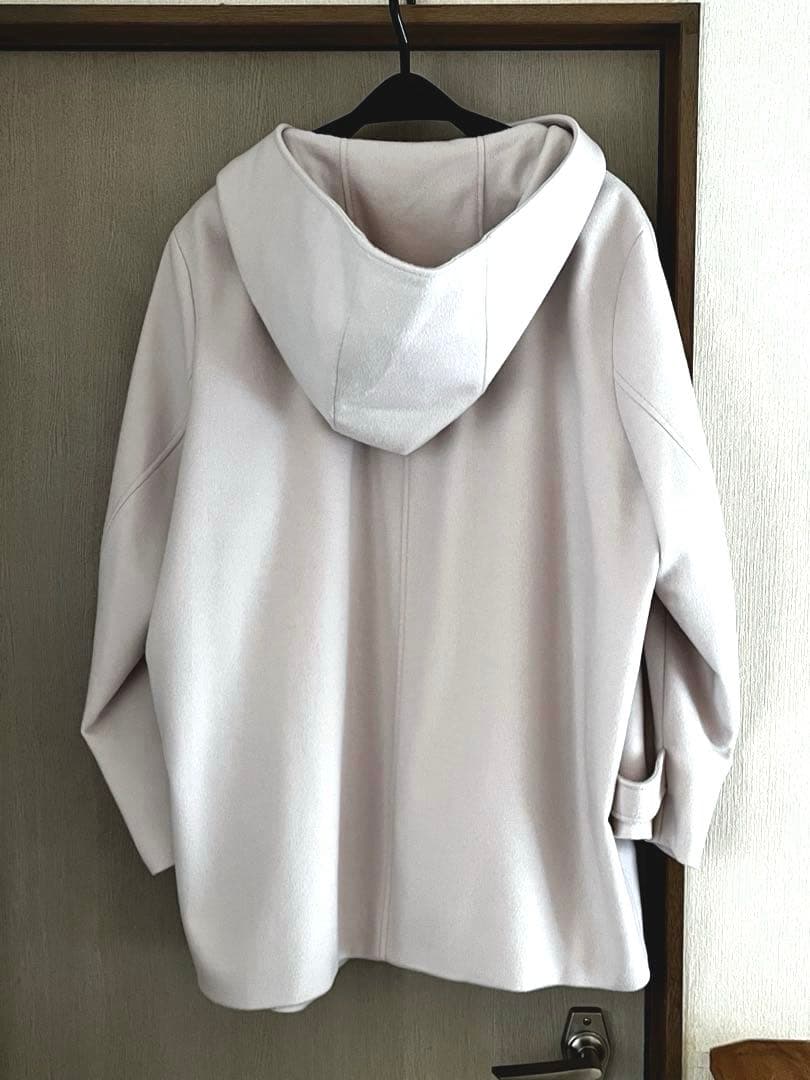 23区 ウールカシミヤ　ビーバー フード付き ショートコート 44