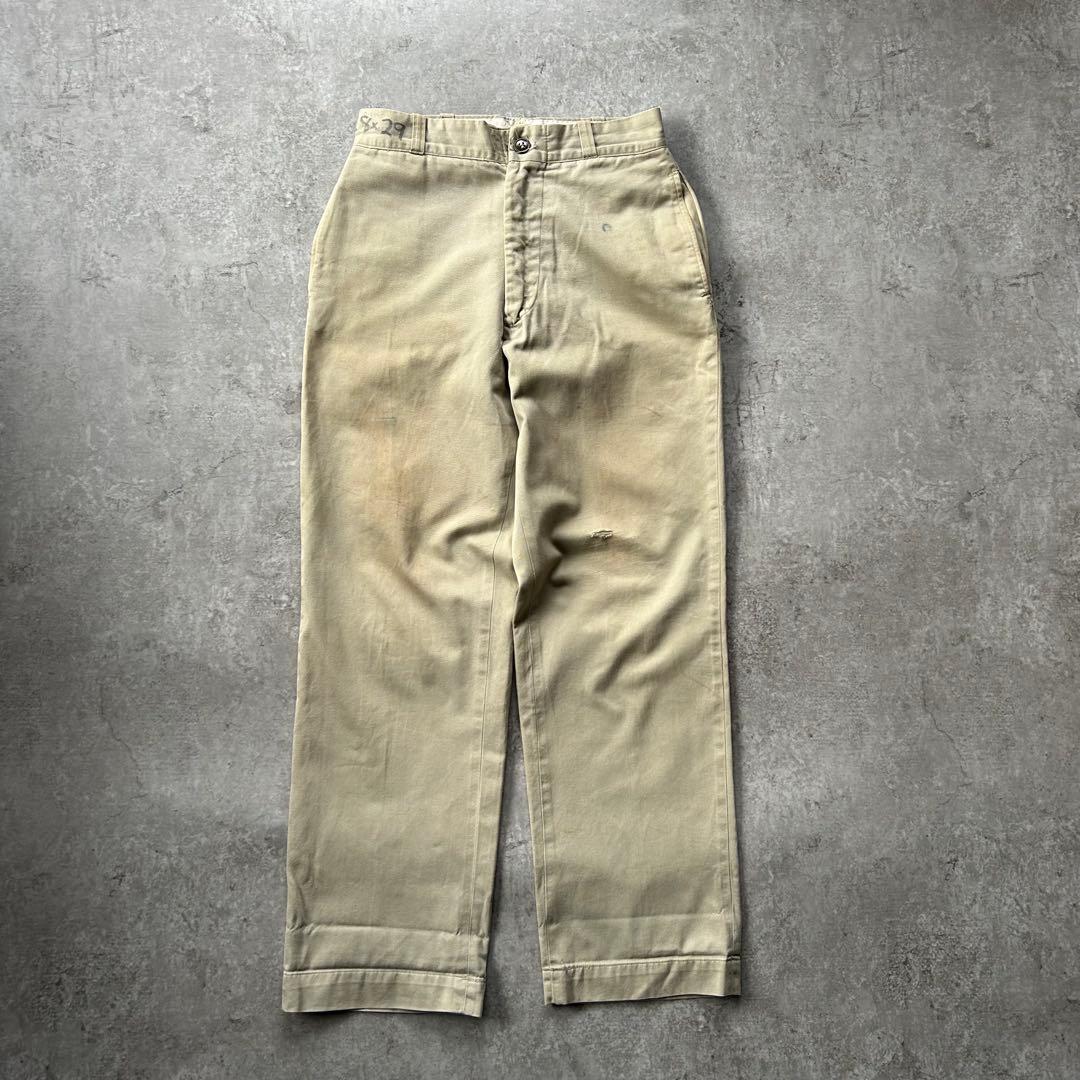 70s usarmy ミリタリーチノパン カーキ/ベージュ 29×30