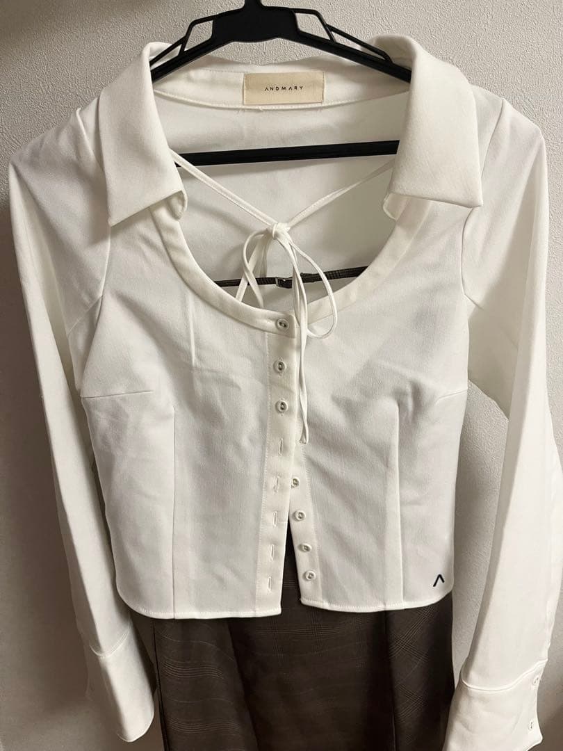 ワンピース ANDMARY Betty layered check dress