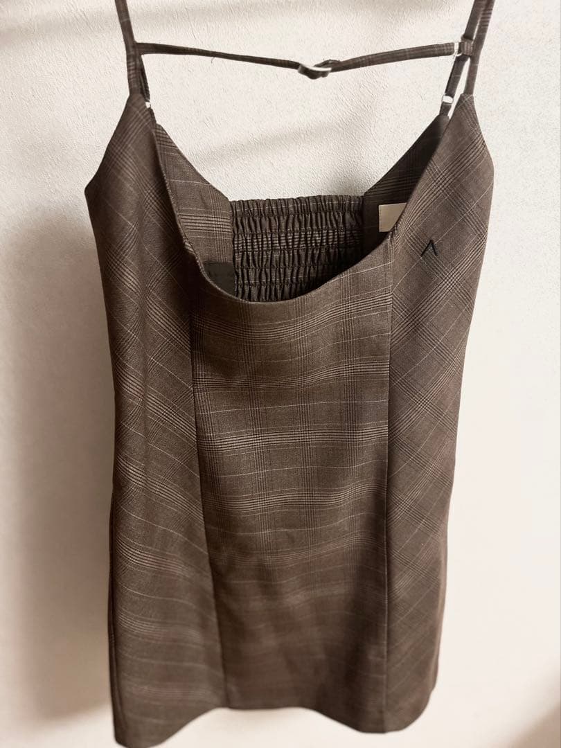 ワンピース ANDMARY Betty layered check dress