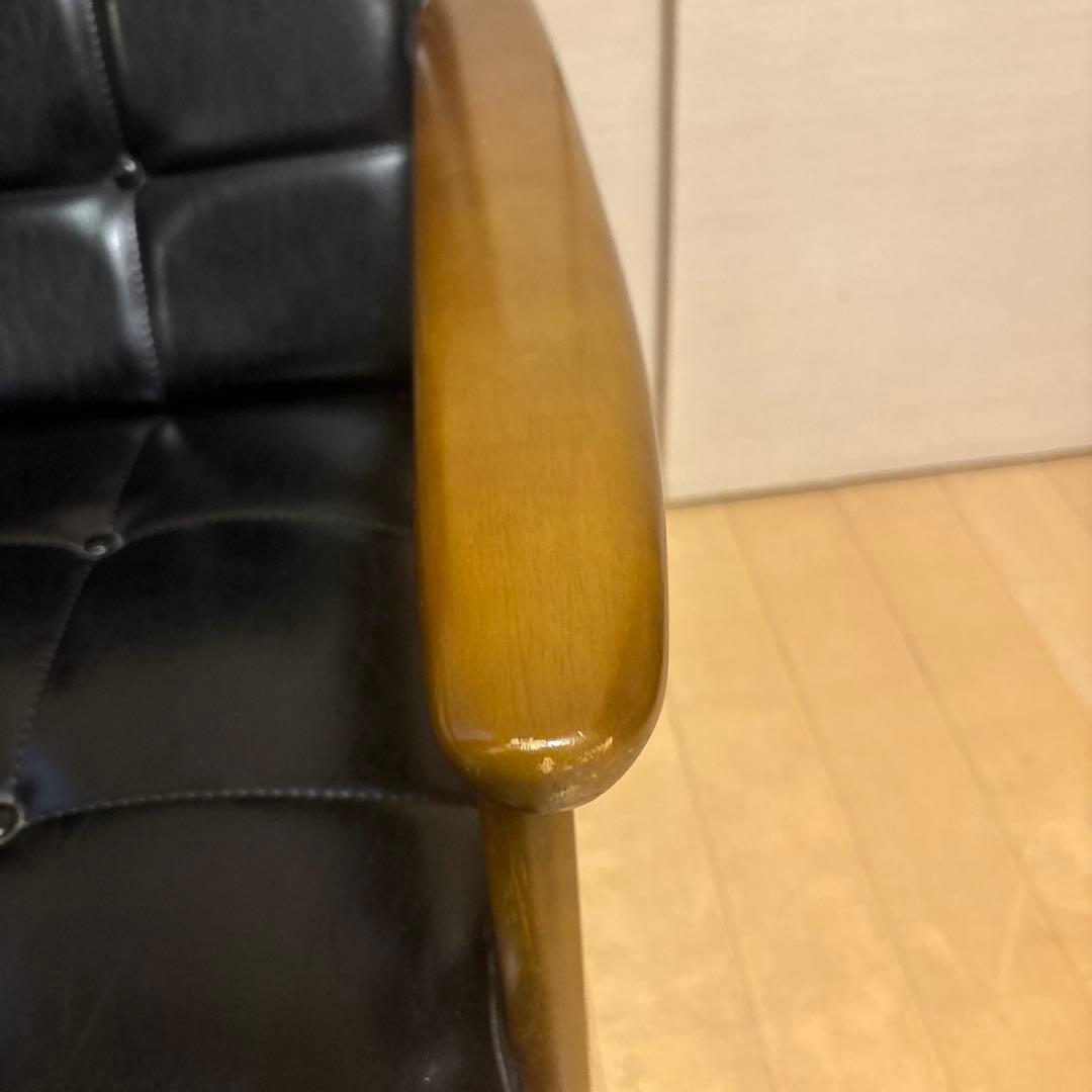 カリモク60 1人掛けソファ 黒