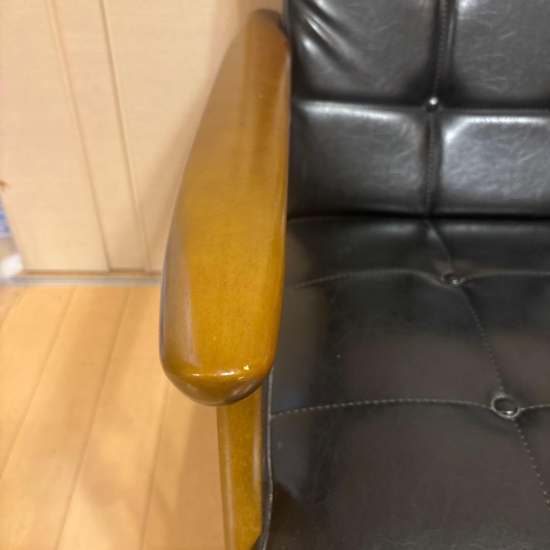 カリモク60 1人掛けソファ 黒