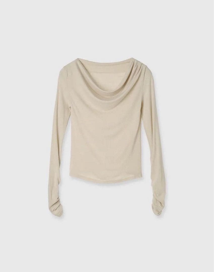 【anuans】ギャザードレープカットトップス