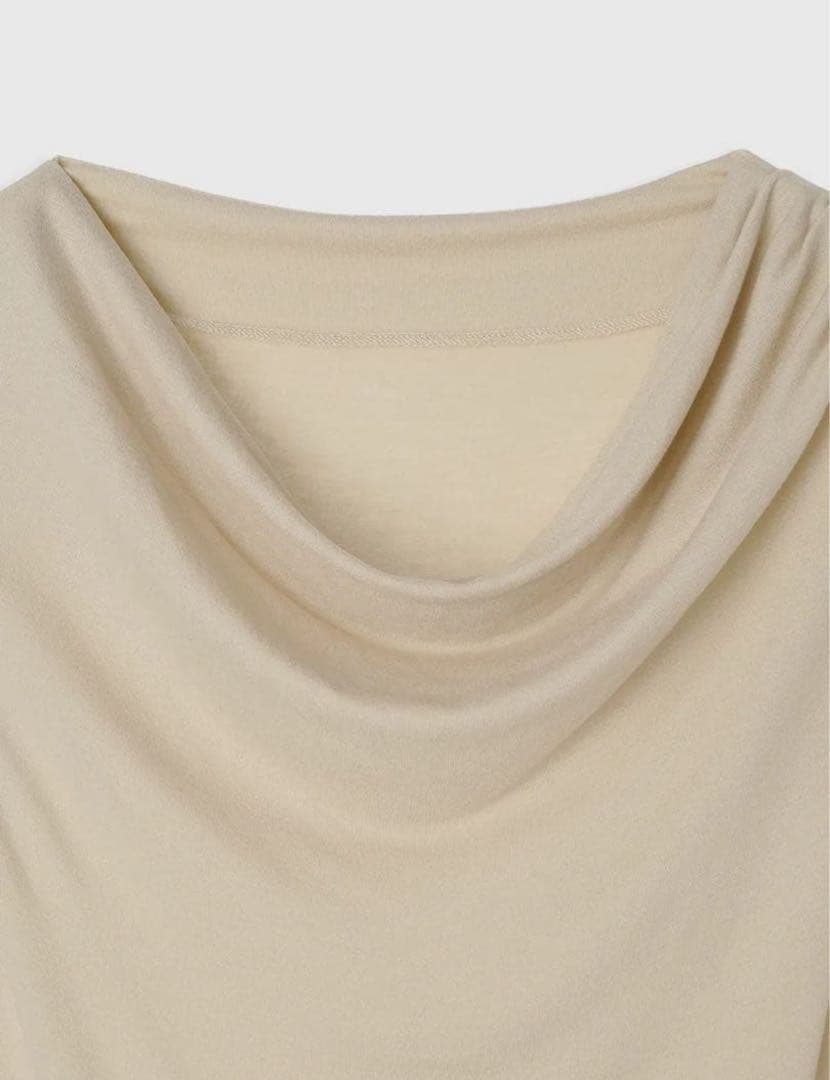 【anuans】ギャザードレープカットトップス