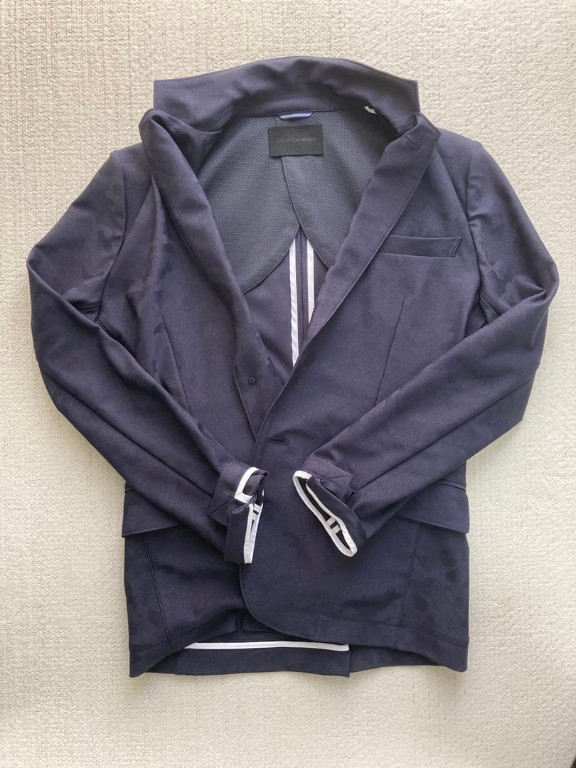 ジュンハシモト　カモフラージュ柄セットアップ　ネイビー