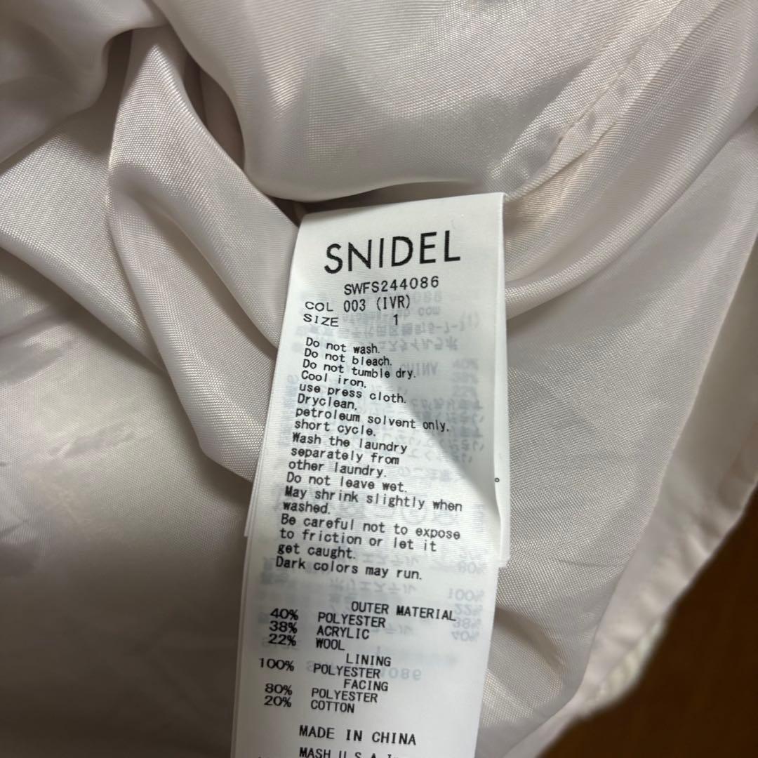 SNIDEL ロービングチェックミニスカート IVR 1サイズ