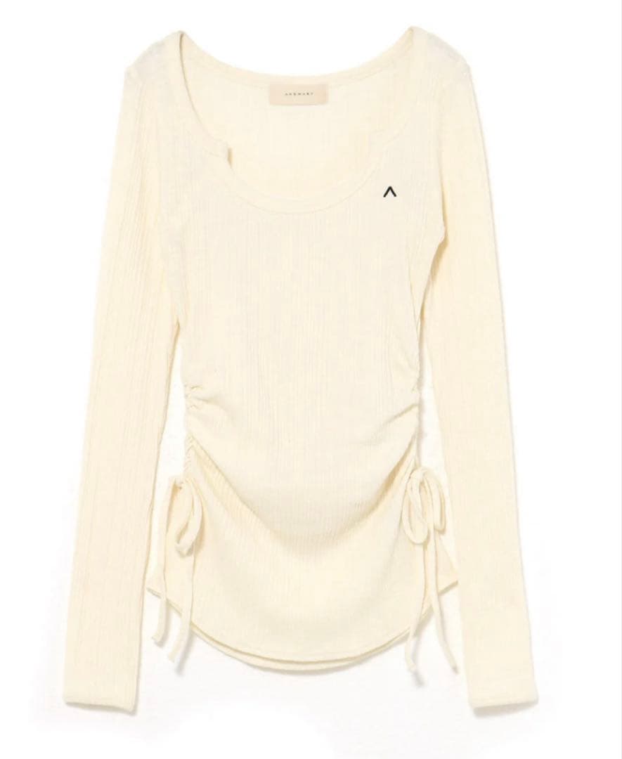 トップス Lala shirring ribbon tops