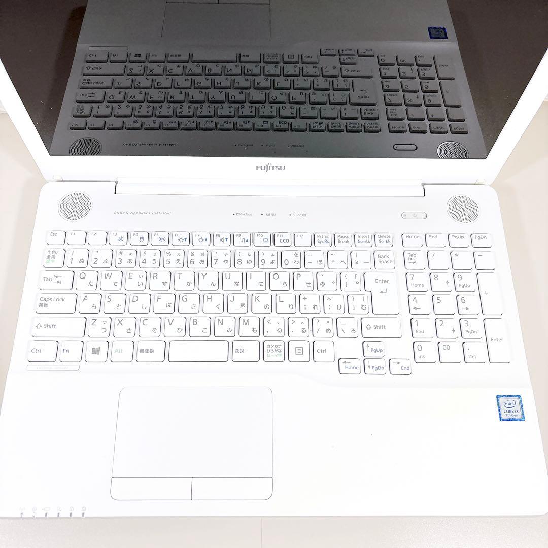 フルHD液晶✨快適動作のSSD カメラ 第7世代 白 ノートパソコン 富士通