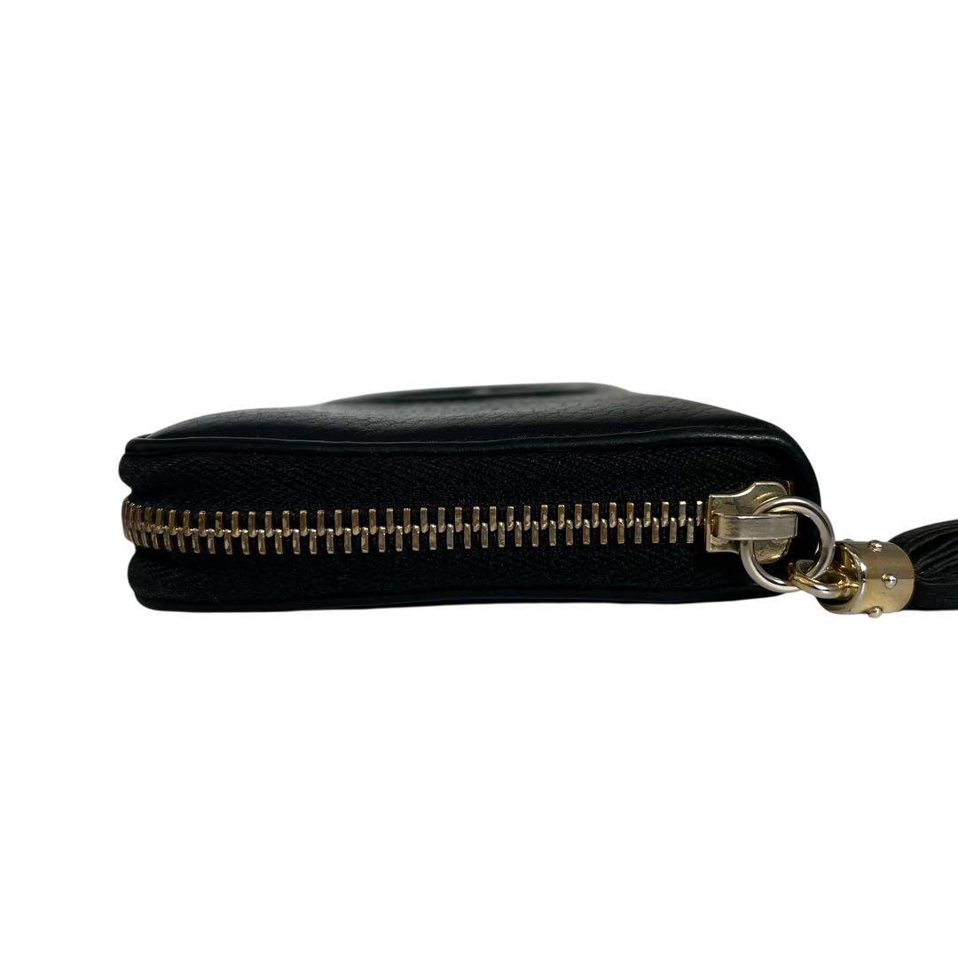 希少✨グッチ 長財布 ラウンド GG ソーホー レザー ロゴ ブラック