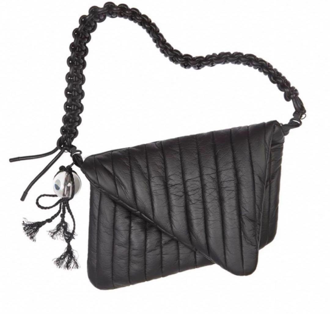 nutemperor ショルダーバック ブラックレザーショルダーバッグ