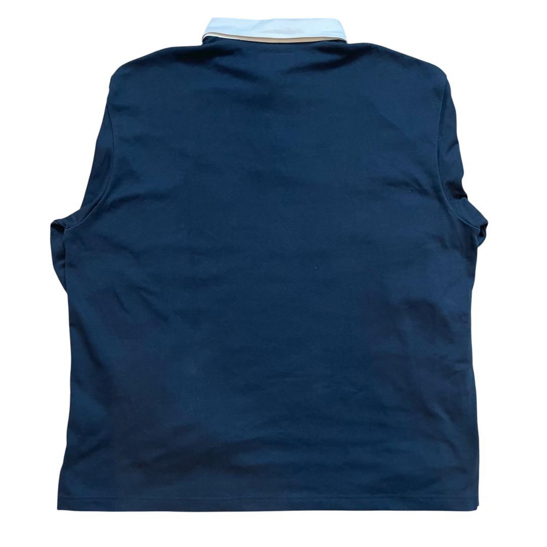 [美品]DESCENDANT ネイビー 長袖ポロシャツ サイズ3