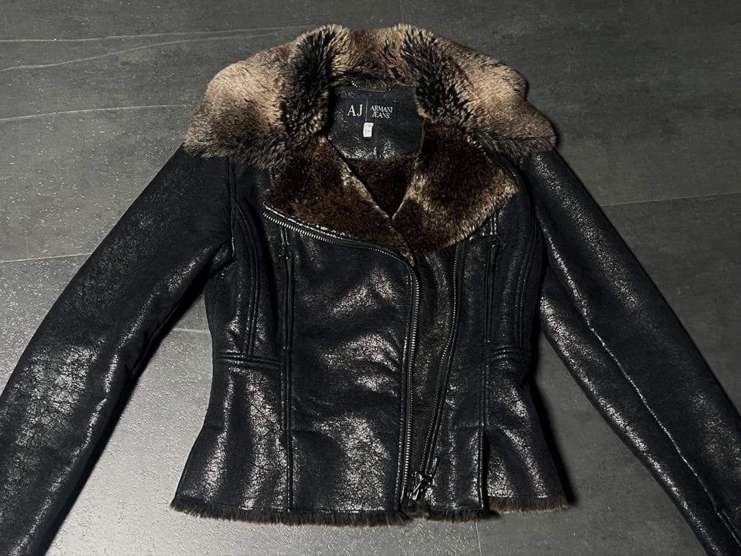 ARMANI アルマーニ レザーライダースジャケット