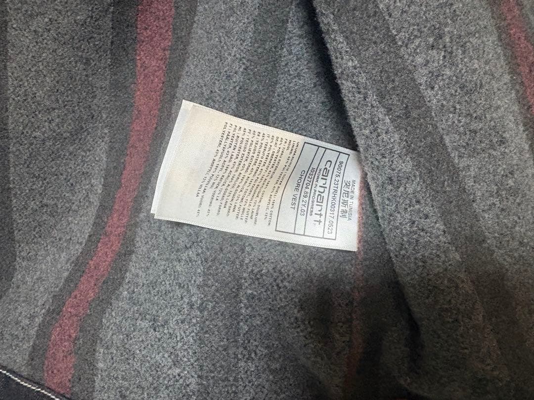 Carhartt ブラックデニムベスト Lサイズ