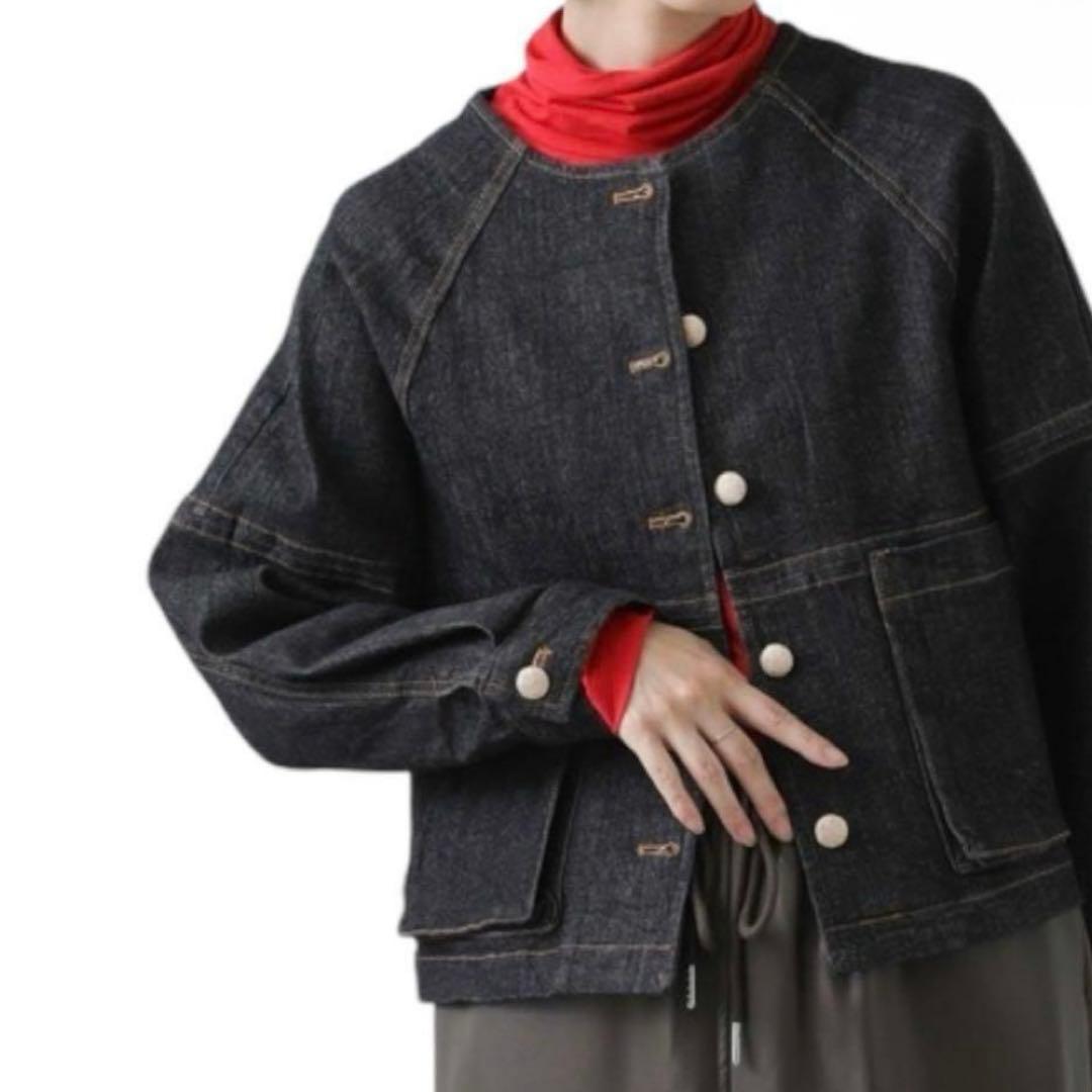 未使用タグ付き　MARGAUX VINTAGE デニムジャケット　金ボタン