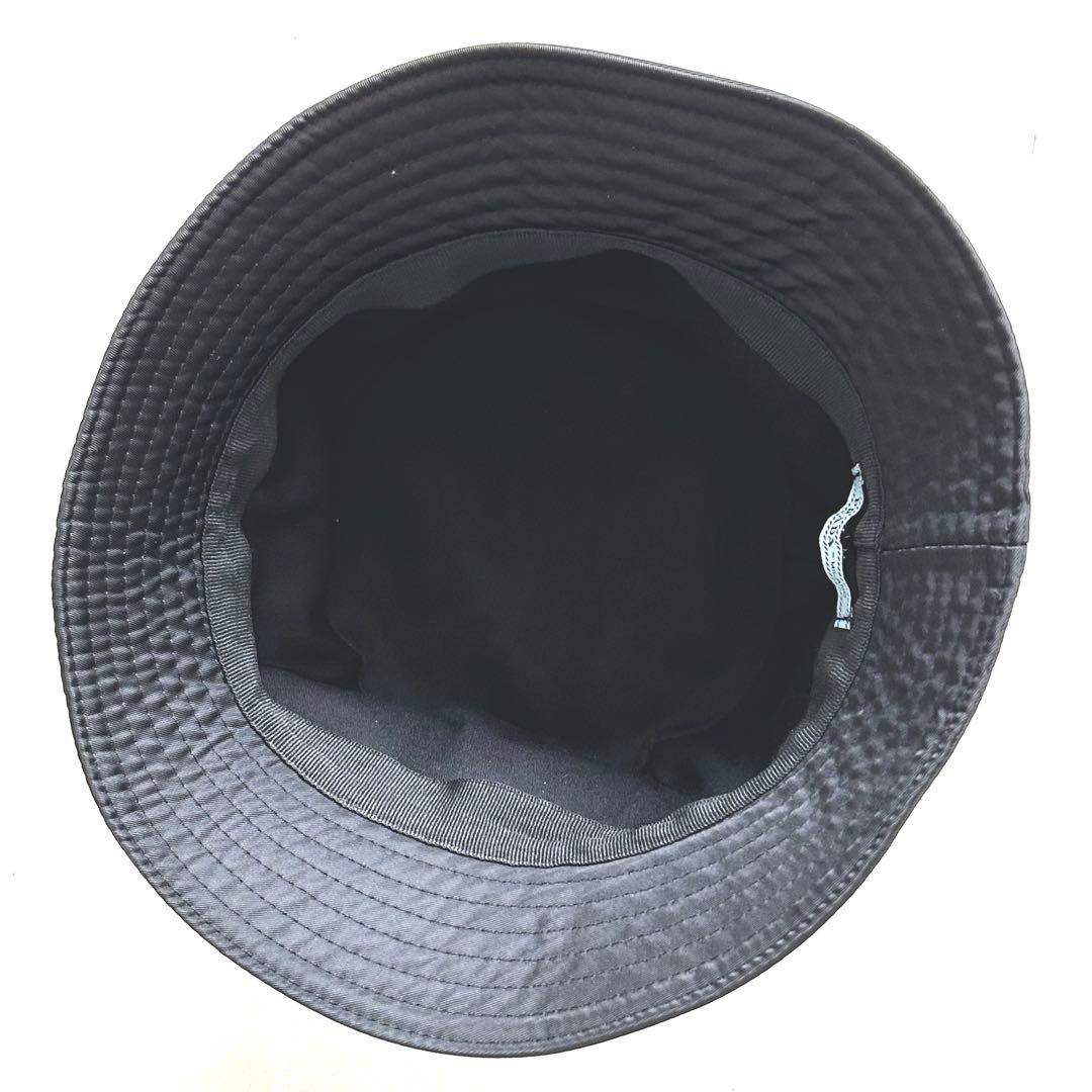 美品 PRADA プラダ バケットハット ロゴ トライアングル ブラックM